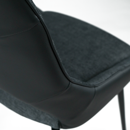 Bennett Fabric Swivel Dining Chair in Grey