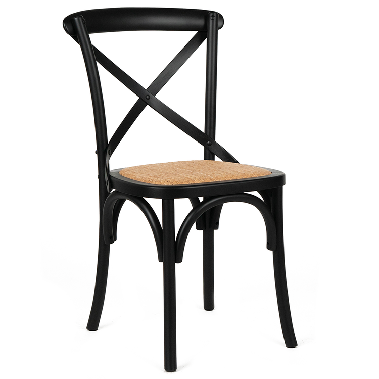 Baylor Rattan Dining Chair in Black