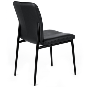 Clara Leather Dining Chair in Black