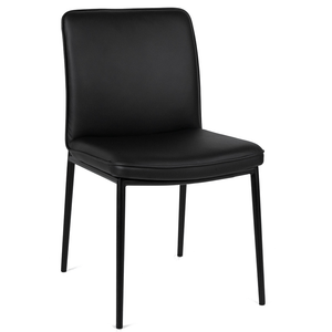 Clara Leather Dining Chair in Black