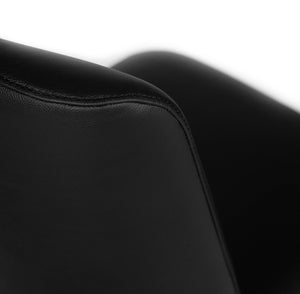 Caleb Leather Dining Chair in Natural/Black