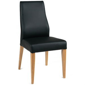 Calvin Leatherette Dining Chair in Oak/Black