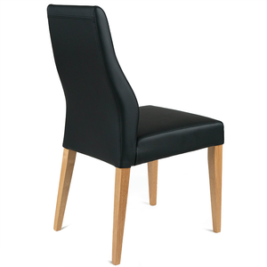 Calvin Leatherette Dining Chair in Oak/Black