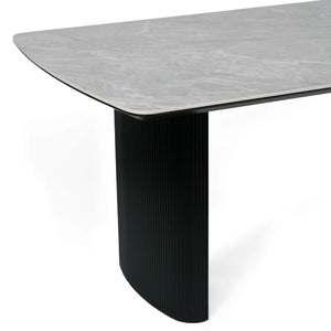 Cassius 220cm Ceramic Dining Table in Grey