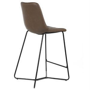 Cassius Leatherette Kitchen Bar Stool in Brown