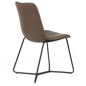 Cassius Leatherette Dining Chair in Brown