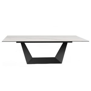 Davian 240cm Fixed Dining Table in Stormy White