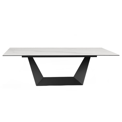 Davian 240cm Fixed Dining Table in Stormy White