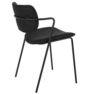 Deacon Leatherette Dining Chair in Black