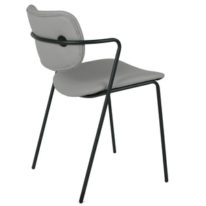 Deacon Leatherette Dining Chair in Light Grey