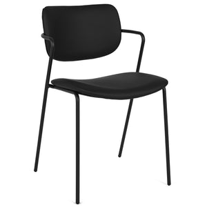 Deacon Leatherette Dining Chair in Black