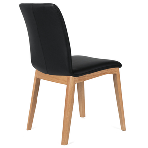 Delta Leather Dining Chair in Black