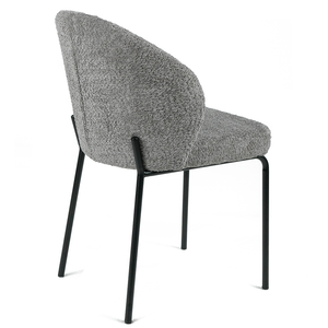 Edwin Boucle Fabric Dining Chair in Grey