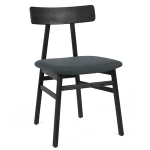 Ellery Fabric Dining Chair in Black/Grey