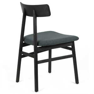 Ellery Fabric Dining Chair in Black/Grey