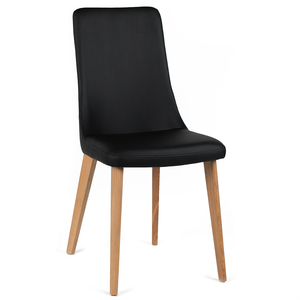 Ethan Leatherette Dining Chair in Oak/Black