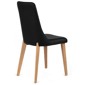 Ethan Leatherette Dining Chair in Oak/Black