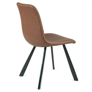 Ezra Leatherette Dining Chair in Rust