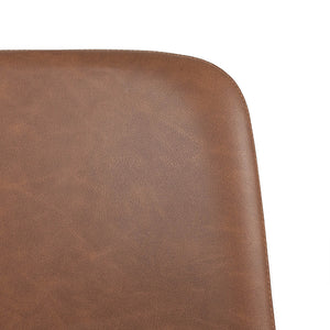 Ezra Leatherette Dining Chair in Rust