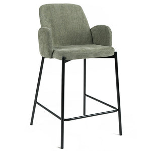 Fraser Fabric Kitchen Bar Stool in Green