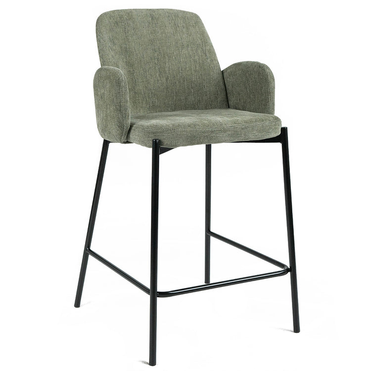 Fraser Fabric Kitchen Bar Stool in Green