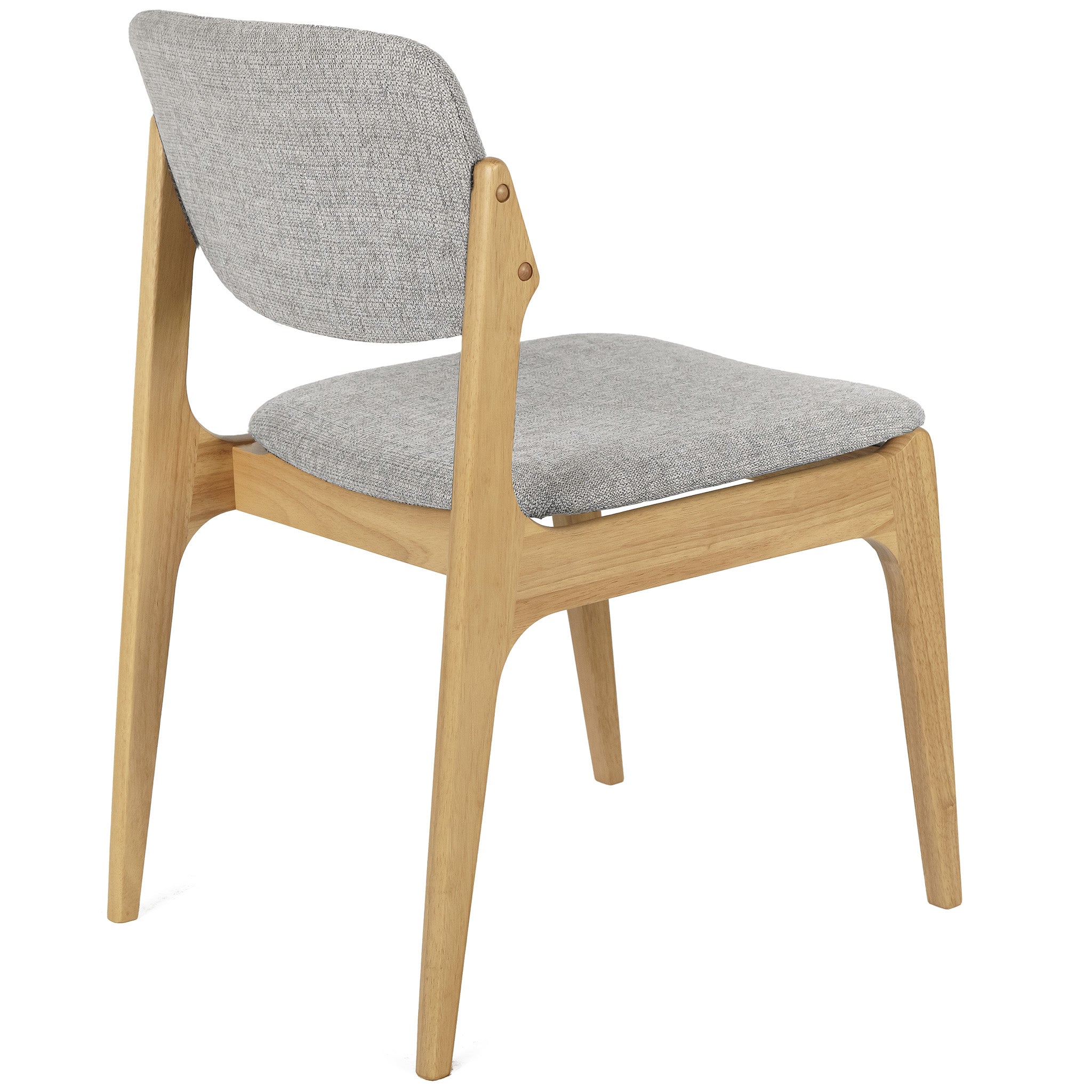 Hayden Fabric Dining Chair in Oak/Light Grey Marc Main