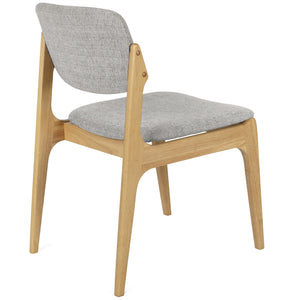 Hayden Fabric Dining Chair in Oak/Light Grey
