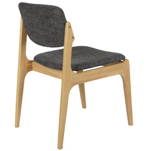 Hayden Fabric Dining Chair in Oak/Charcoal