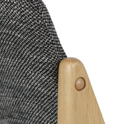 Hayden Fabric Dining Chair in Oak/Charcoal