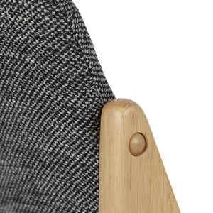 Hayden Fabric Dining Chair in Oak/Charcoal