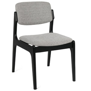 Hayden Fabric Dining Chair in Black/Light Grey