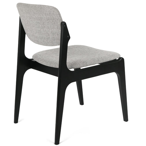 Hayden Fabric Dining Chair in Black/Light Grey