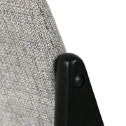 Hayden Fabric Dining Chair in Black/Light Grey