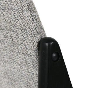 Hayden Fabric Dining Chair in Black/Light Grey