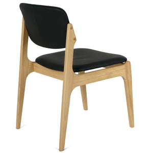 Hayden Leather Dining Chair in Oak/Black