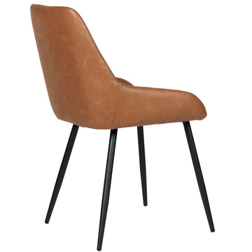 Heidi Leatherette Dining Chair in Rust