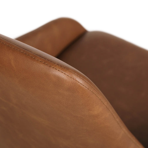 Heidi Leatherette Dining Chair in Rust