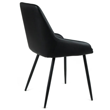 Heidi Leatherette Dining Chair in Black