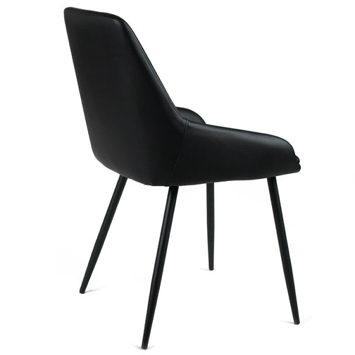Heidi Leatherette Dining Chair in Black