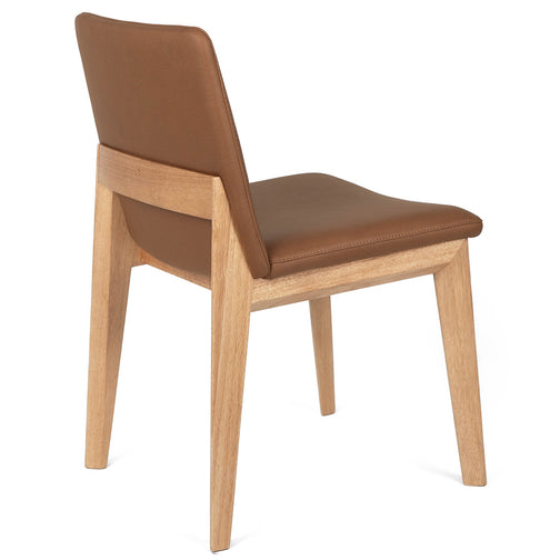 Huxley Fabric Dining Chair in Oak/Tan