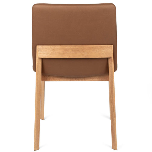 Huxley Fabric Dining Chair in Oak/Tan