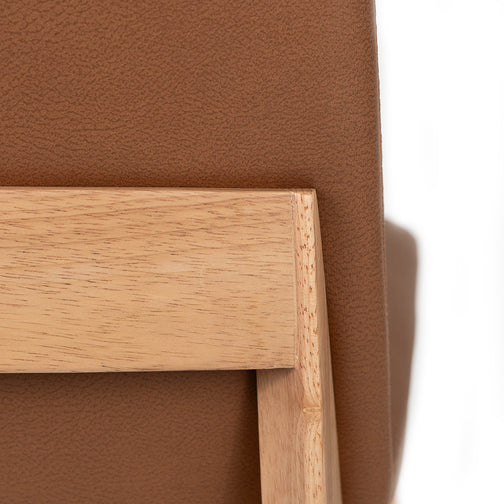 Huxley Fabric Dining Chair in Oak/Tan