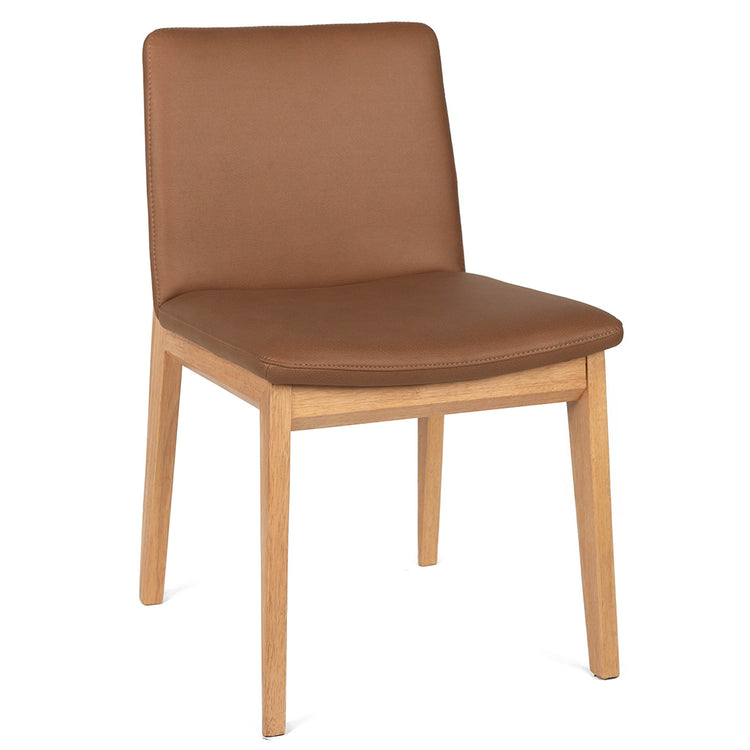 Huxley Fabric Dining Chair in Oak/Tan