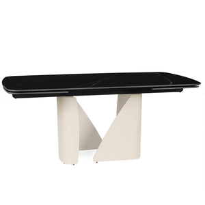 Isabella 180-270cm Steel & Stone Extendable Dining Table "Create Your Own"