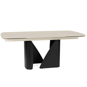 Isabella 180-270cm Steel & Stone Extendable Dining Table "Create Your Own"