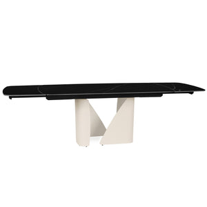 Isabella 180-270cm Steel & Stone Extendable Dining Table "Create Your Own"