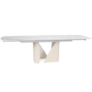 Isabella 180-270cm Steel & Stone Extendable Dining Table "Create Your Own"