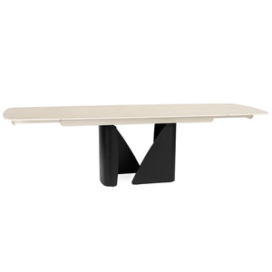 Isabella 180-270cm Steel & Stone Extendable Dining Table "Create Your Own"