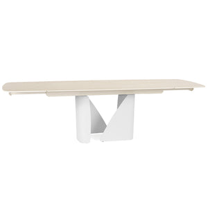 Isabella 180-270cm Steel & Stone Extendable Dining Table "Create Your Own"