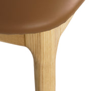Jace Leatherette Kitchen Bar Stool in Natural/Tan